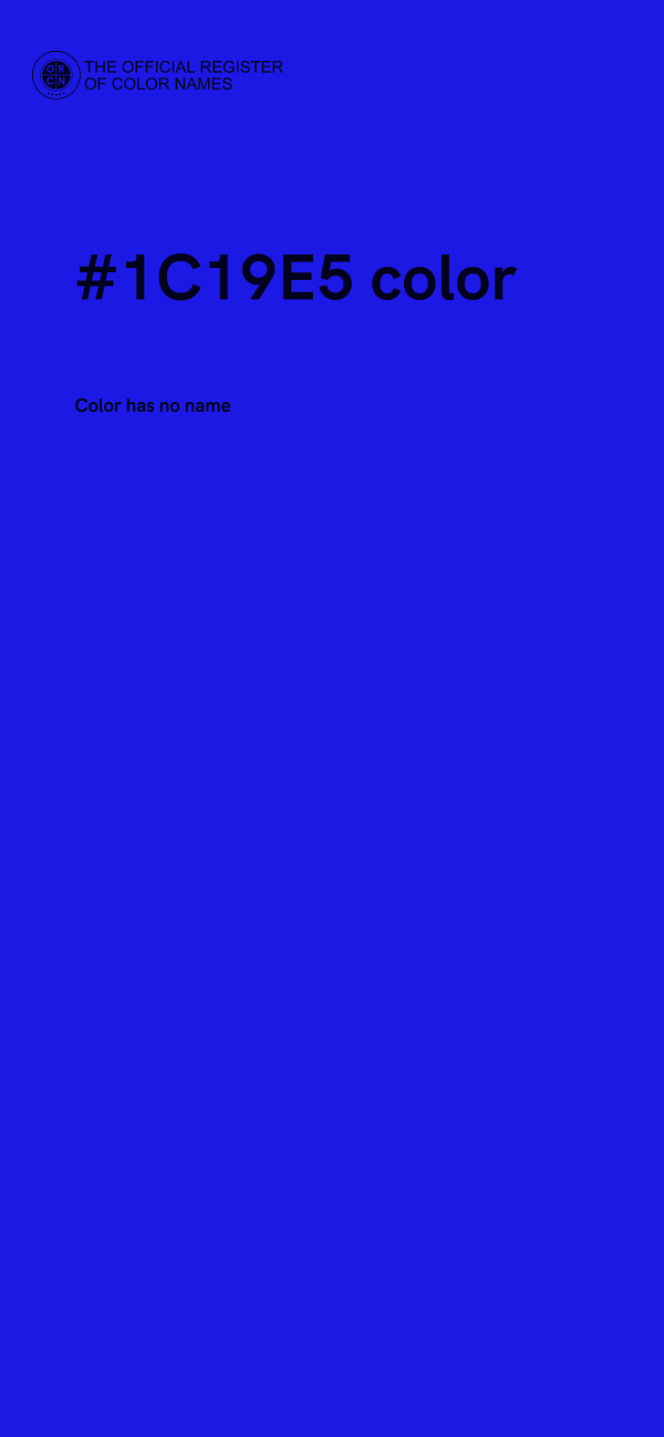 #1C19E5 color image