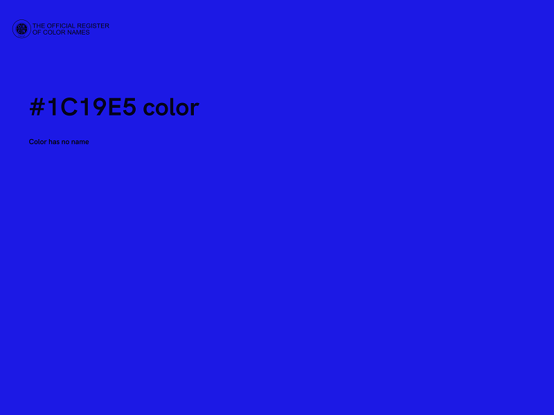 #1C19E5 color image