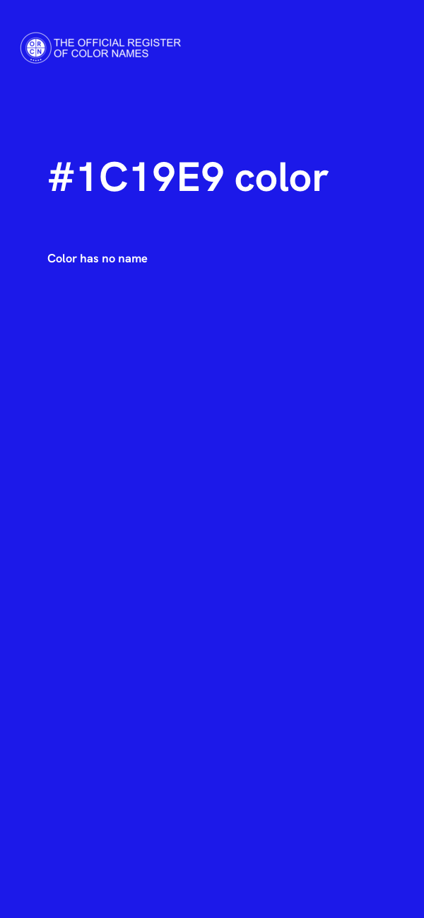 #1C19E9 color image