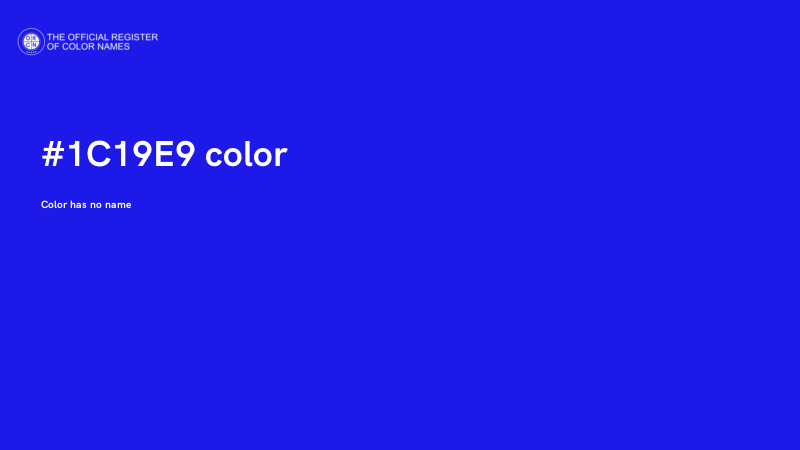 #1C19E9 color image