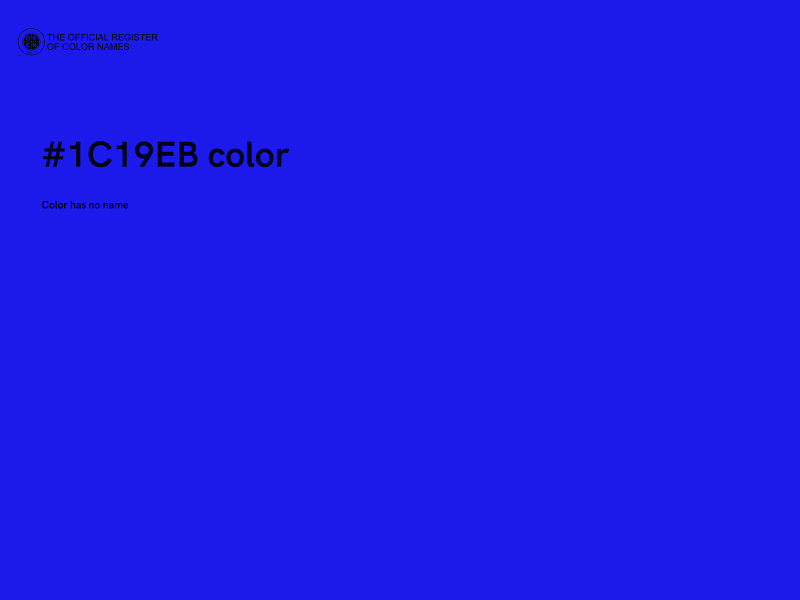 #1C19EB color image