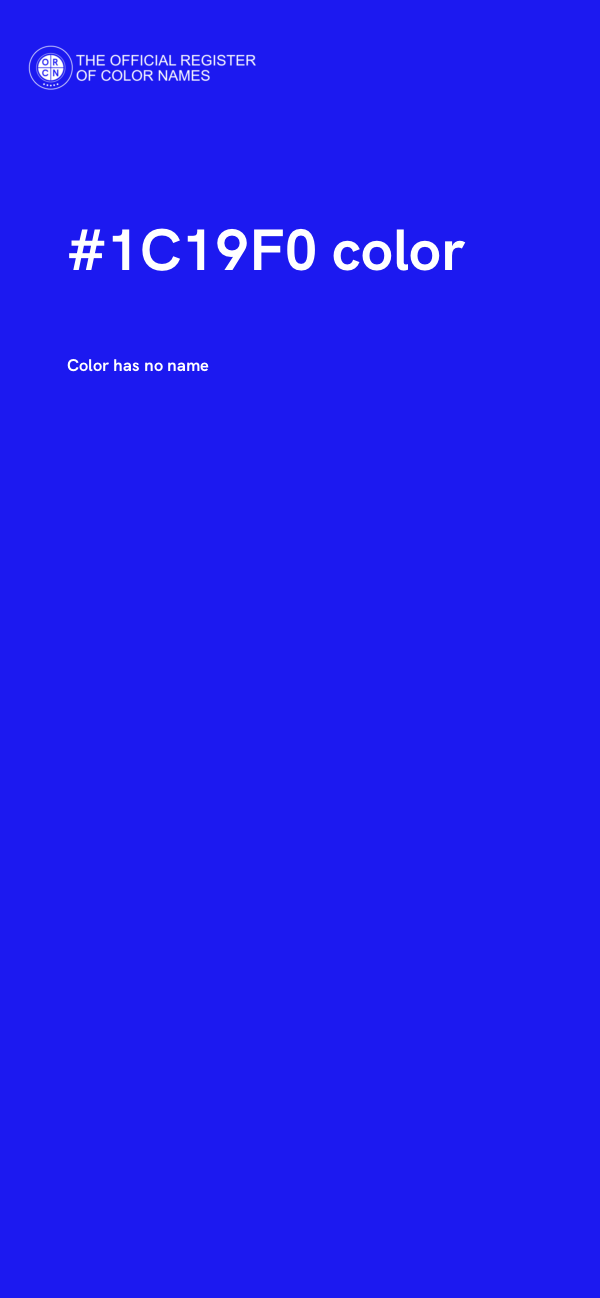 #1C19F0 color image