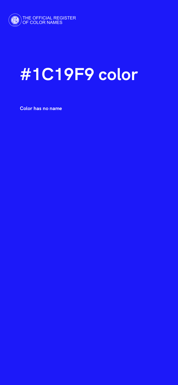 #1C19F9 color image