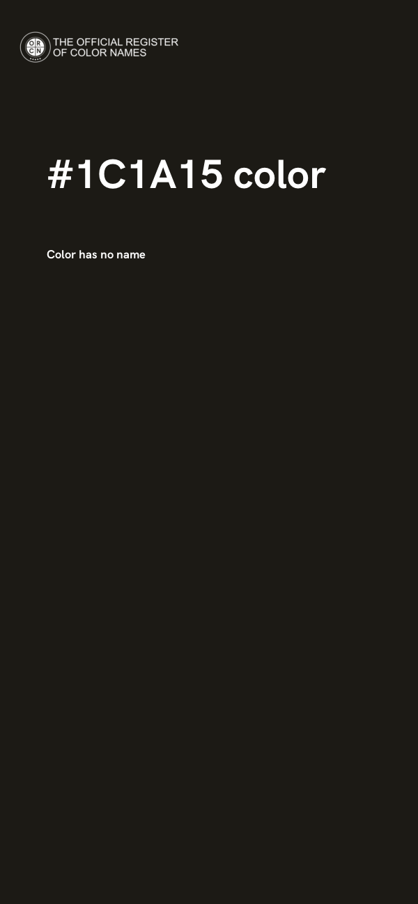 #1C1A15 color image
