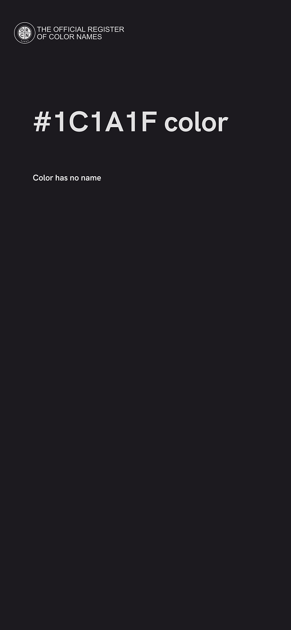 #1C1A1F color image
