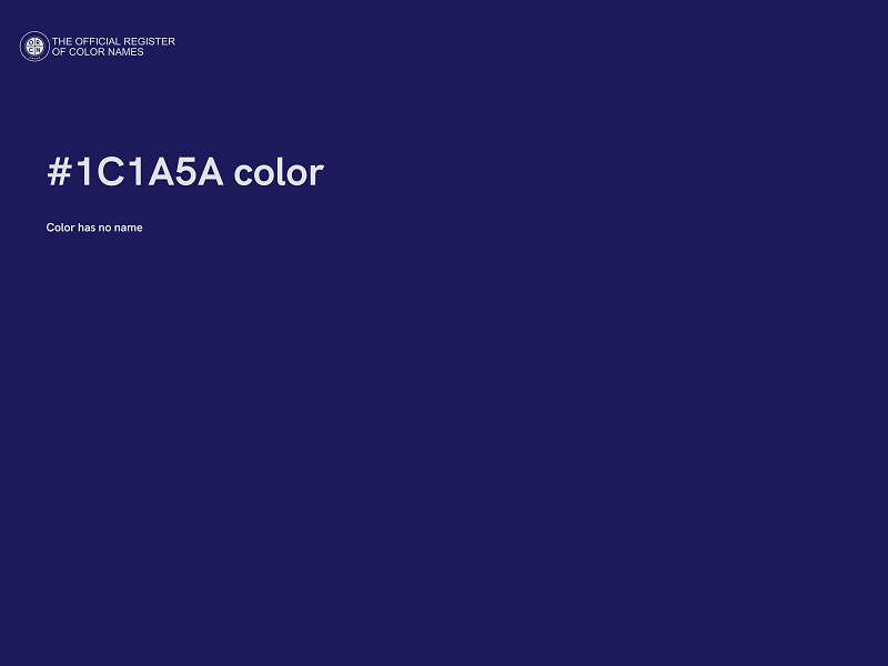 #1C1A5A color image