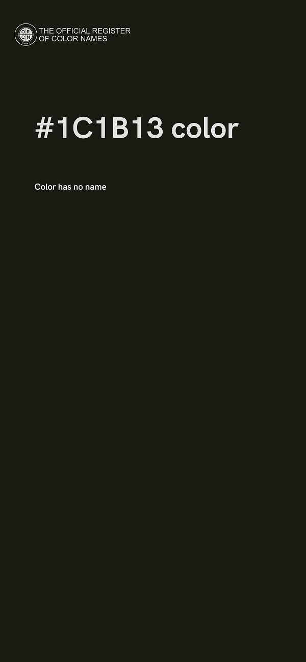 #1C1B13 color image