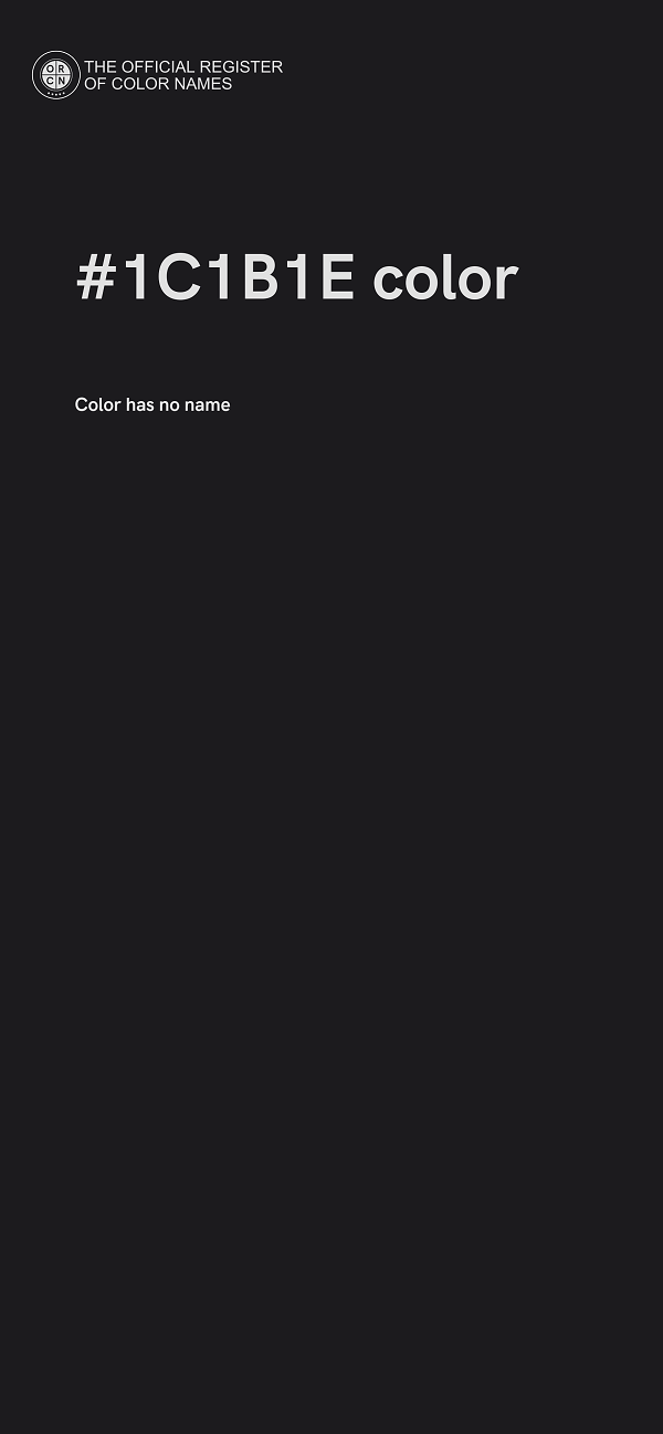 #1C1B1E color image