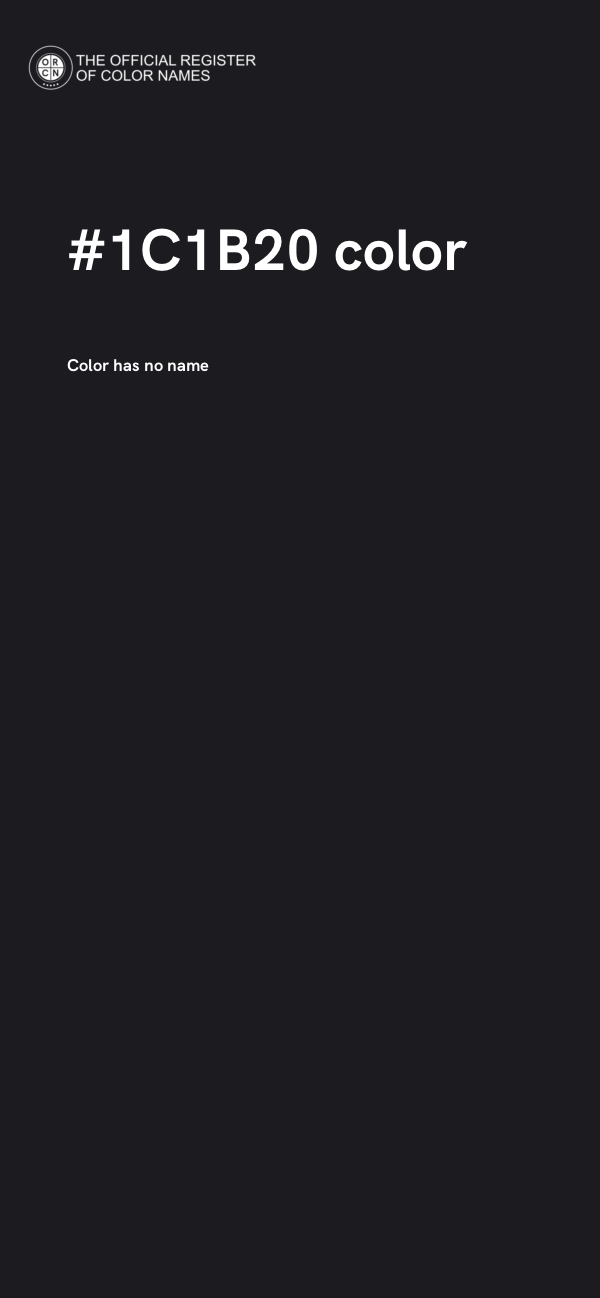 #1C1B20 color image