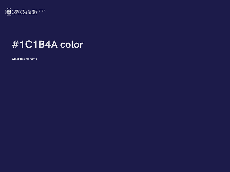 #1C1B4A color image