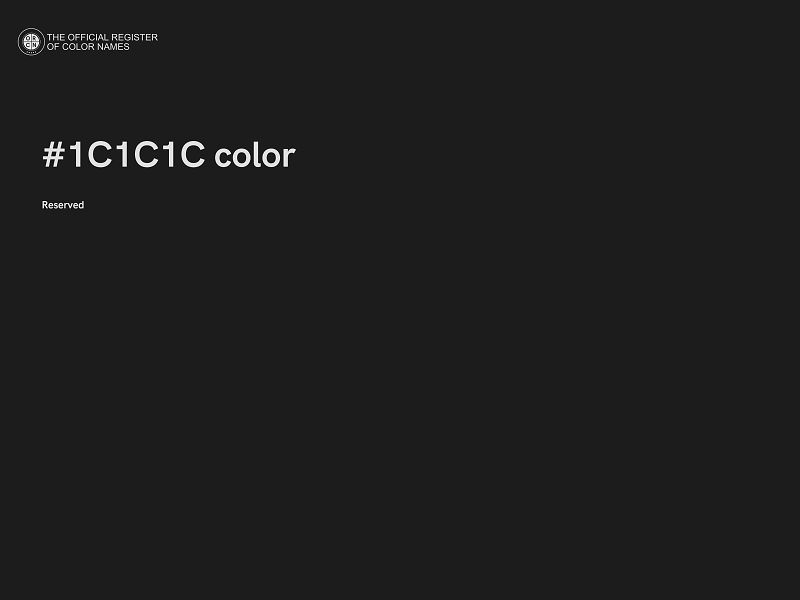 #1C1C1C color image