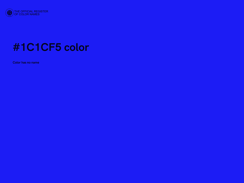 #1C1CF5 color image