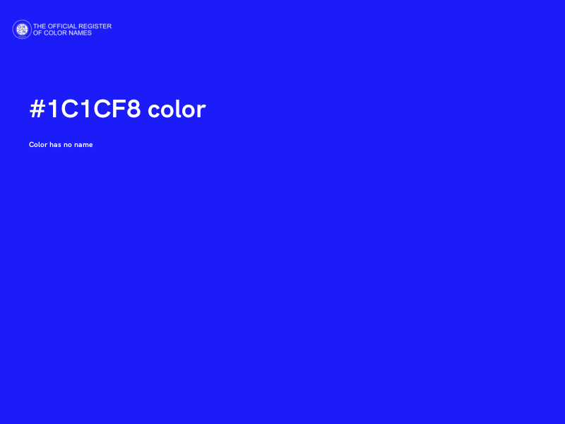#1C1CF8 color image