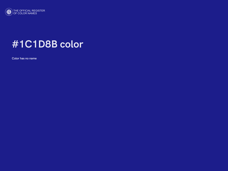 #1C1D8B color image