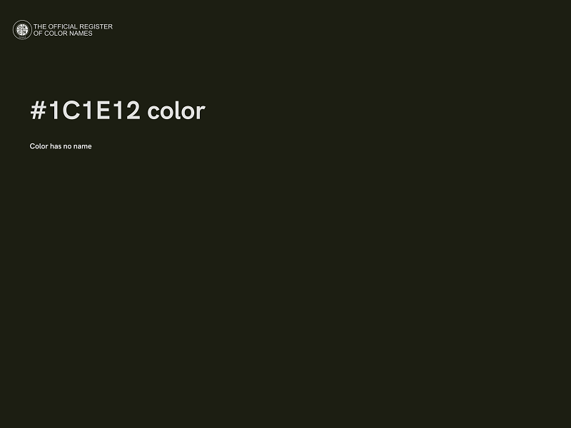#1C1E12 color image