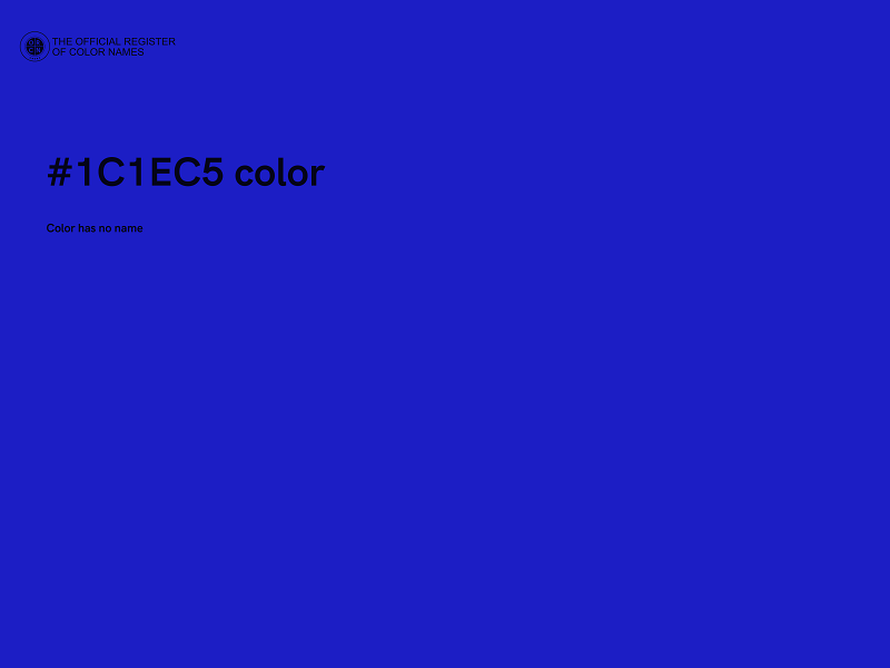 #1C1EC5 color image