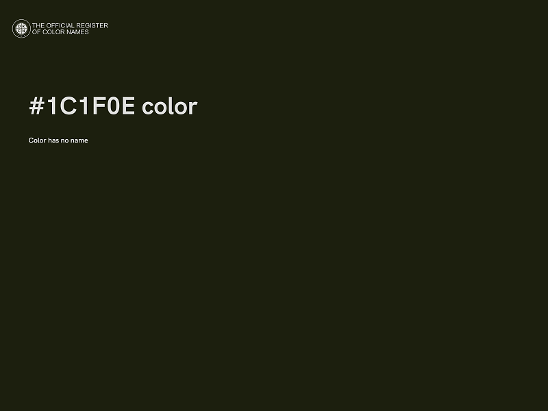 #1C1F0E color image