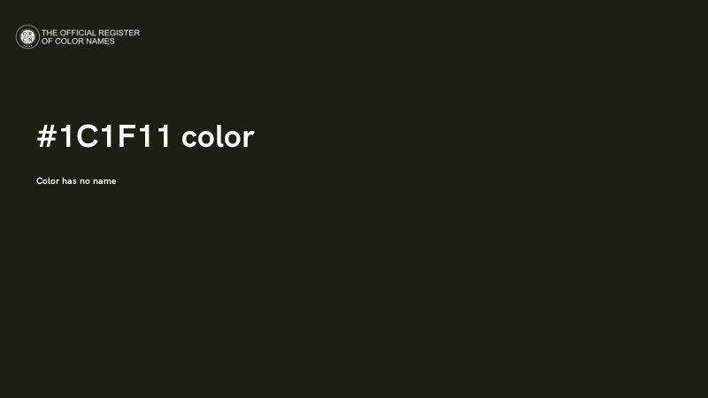 #1C1F11 color image