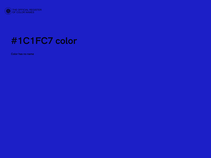 #1C1FC7 color image