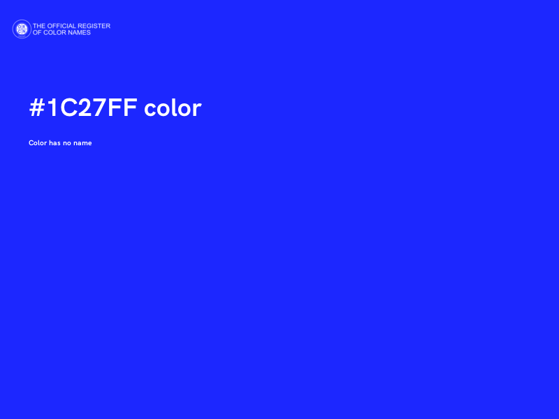 #1C27FF color image