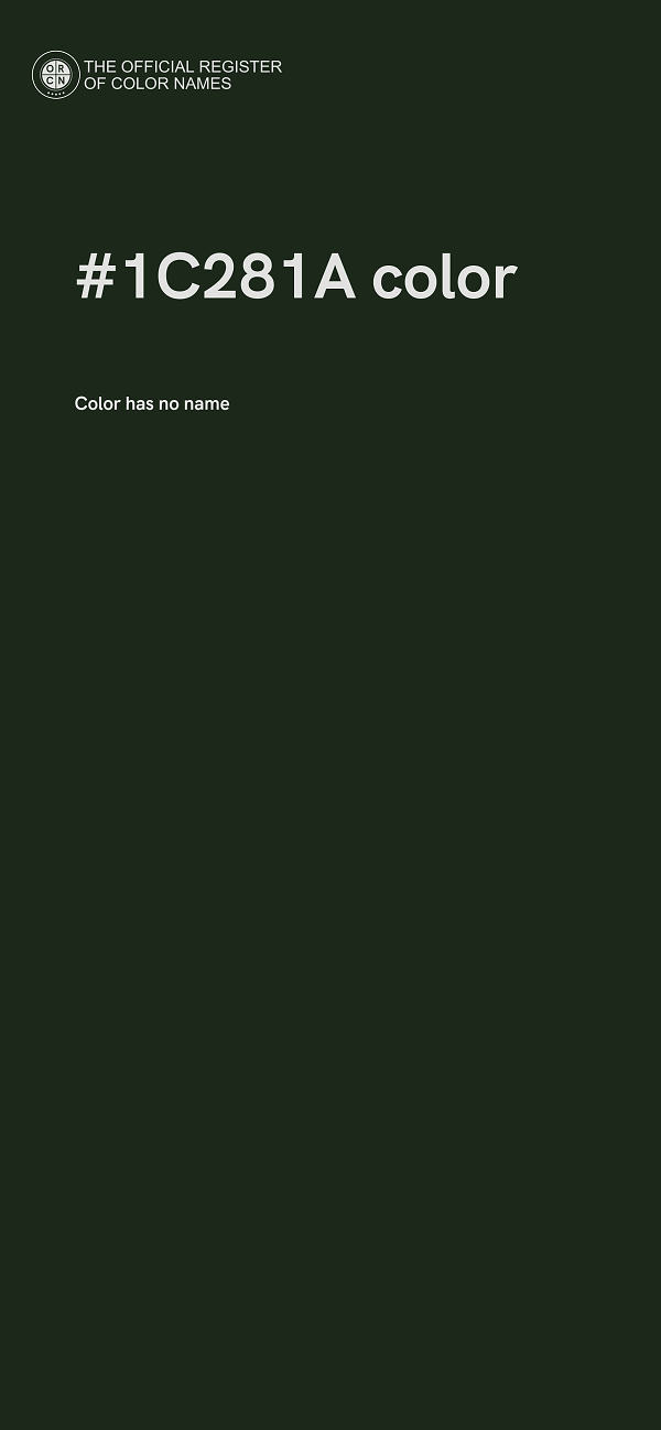 #1C281A color image