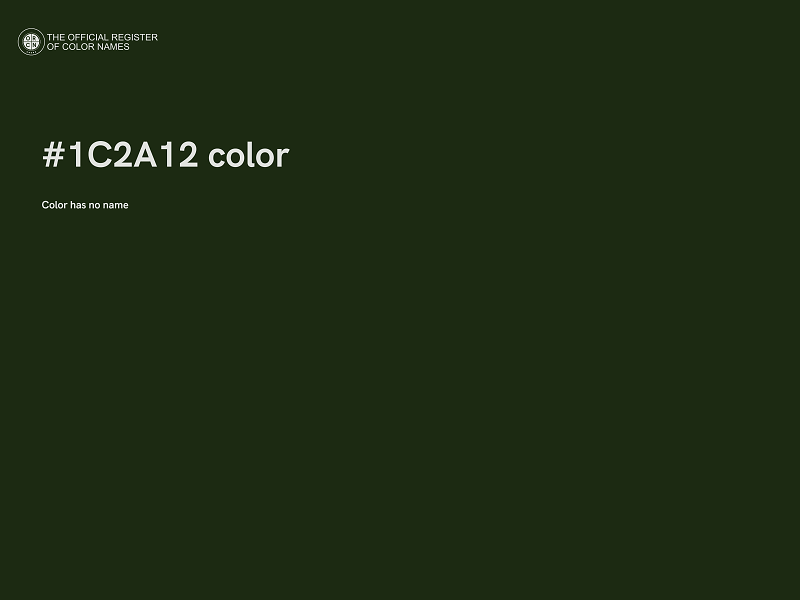 #1C2A12 color image