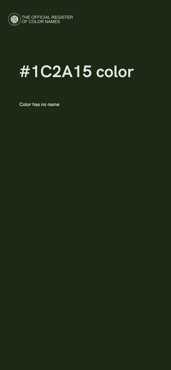 #1C2A15 color image
