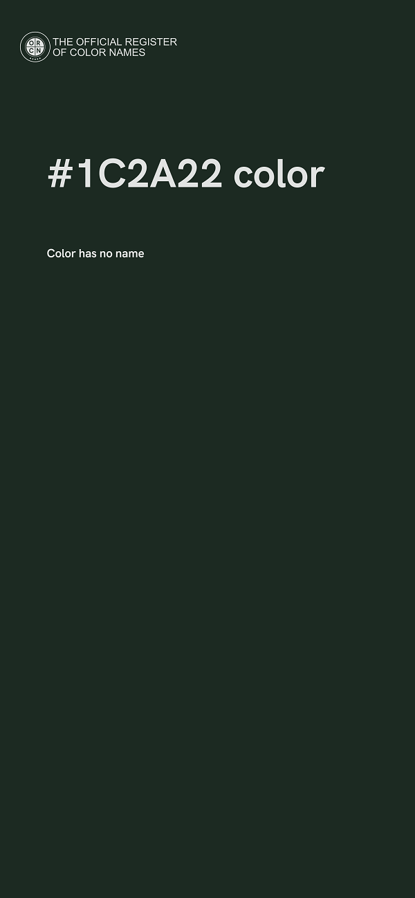 #1C2A22 color image