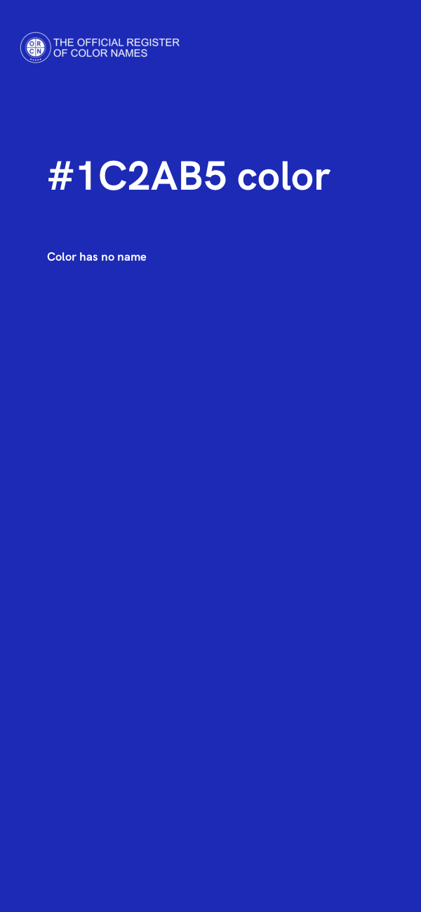 #1C2AB5 color image