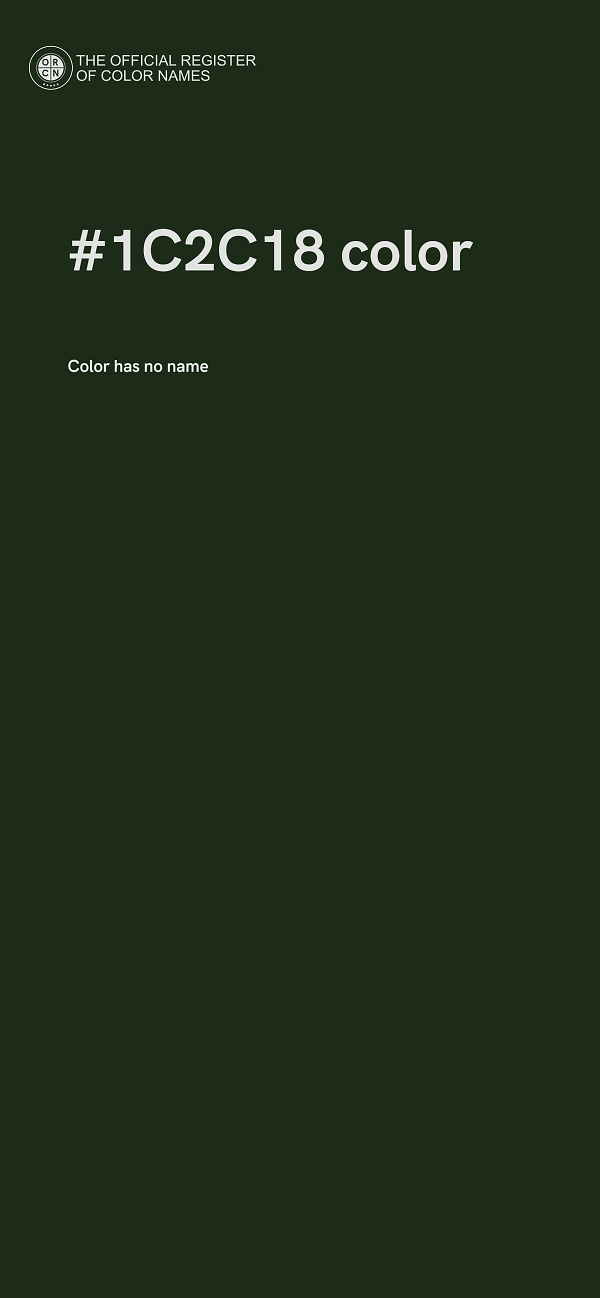 #1C2C18 color image