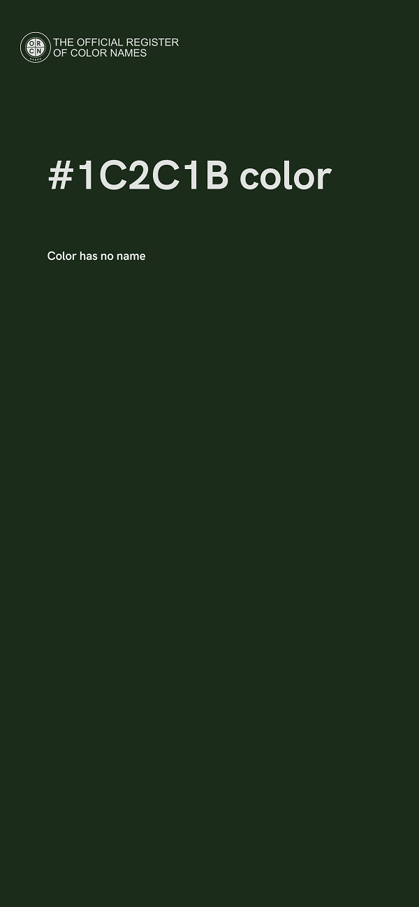 #1C2C1B color image