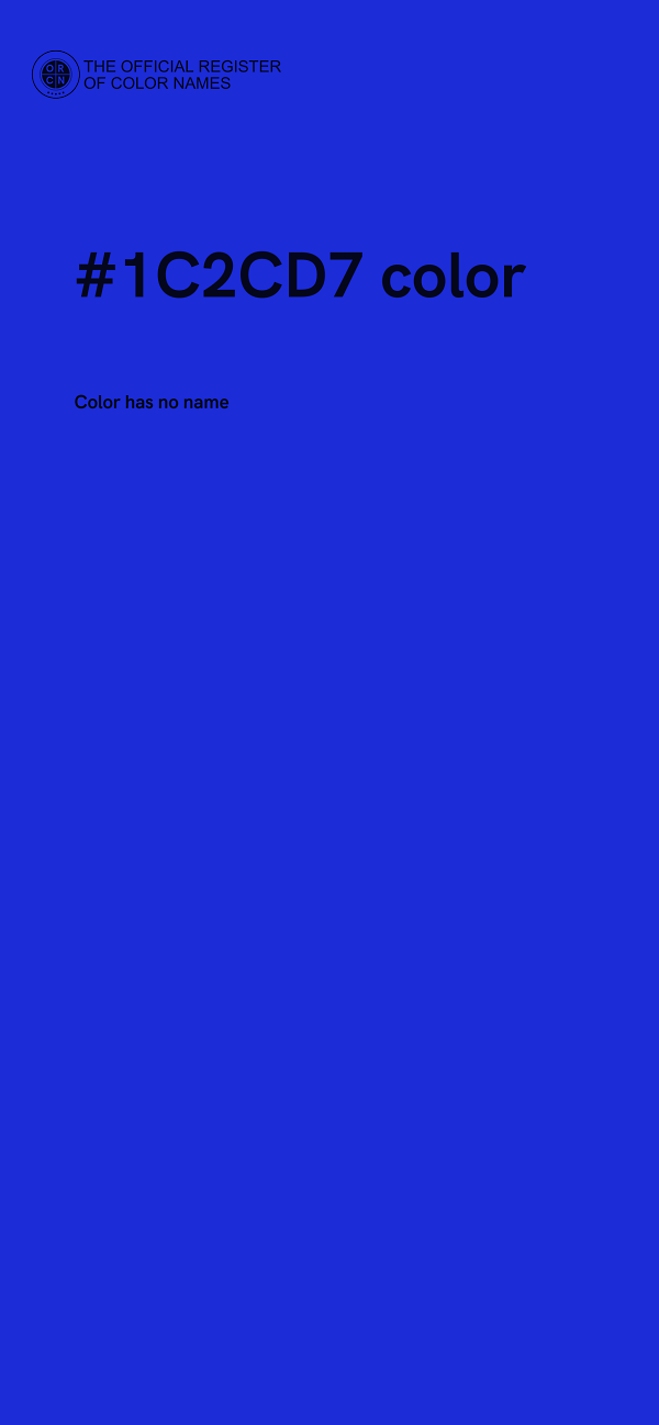 #1C2CD7 color image