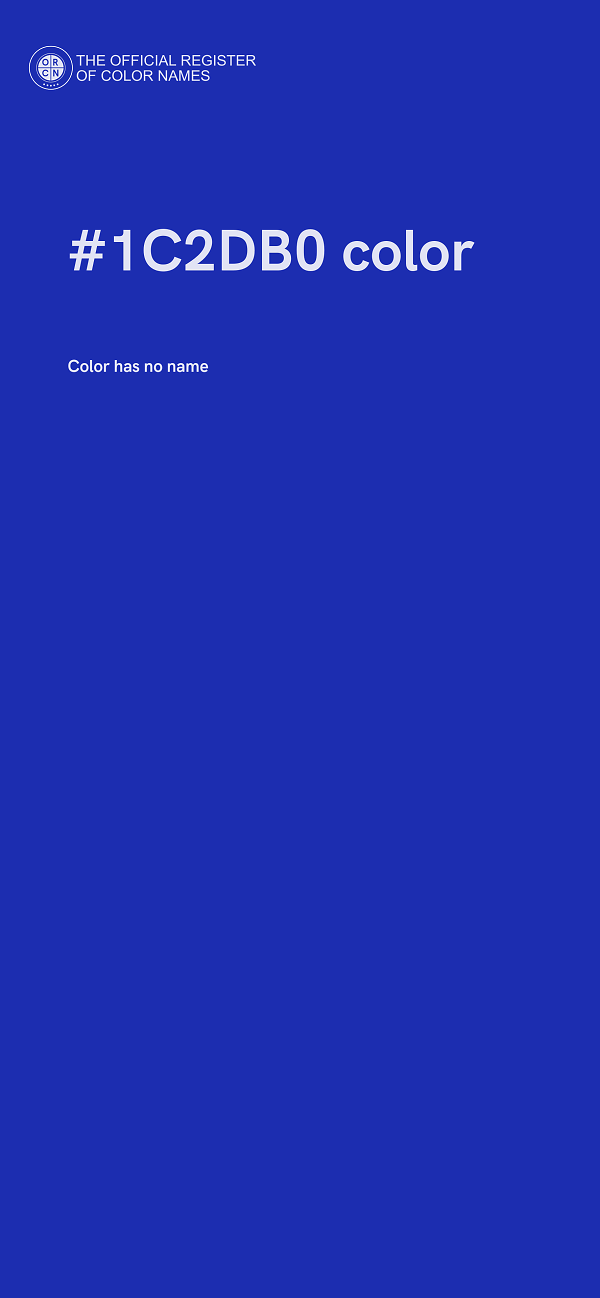 #1C2DB0 color image