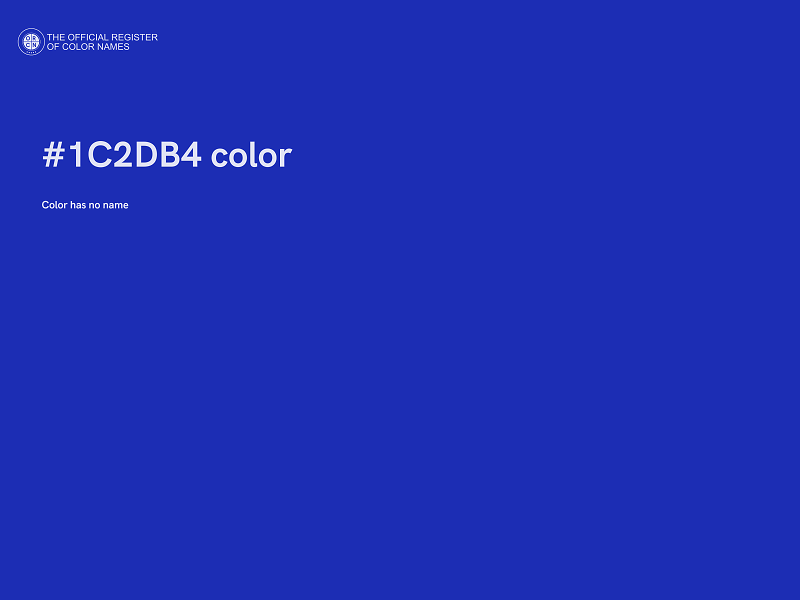 #1C2DB4 color image