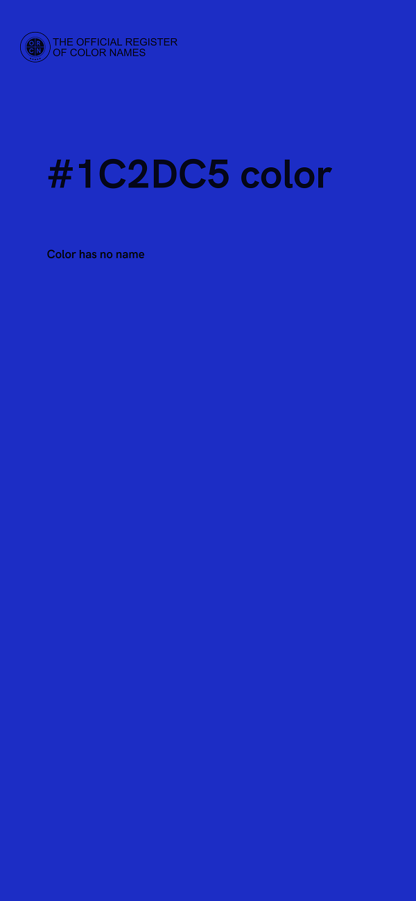 #1C2DC5 color image