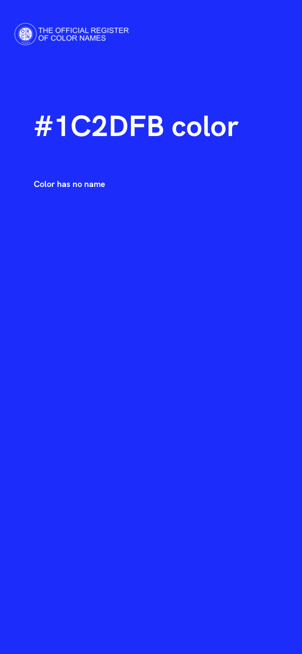 #1C2DFB color image