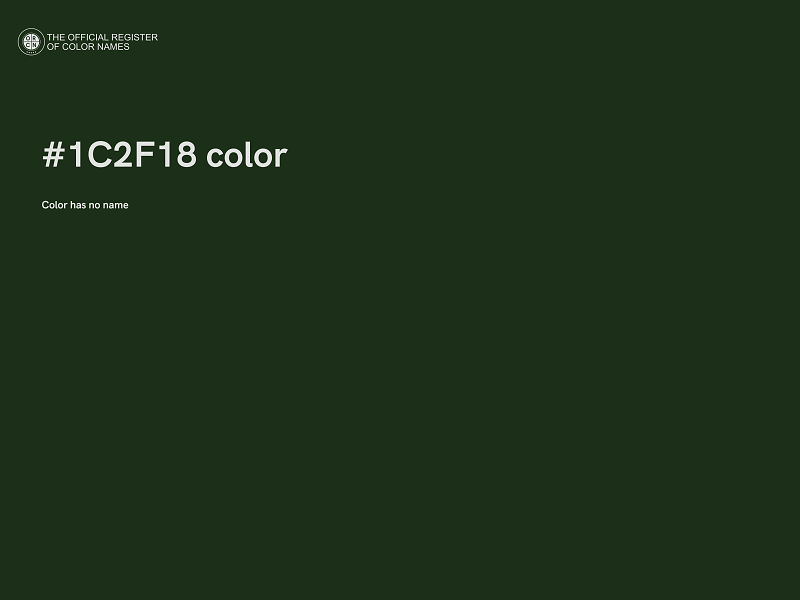 #1C2F18 color image