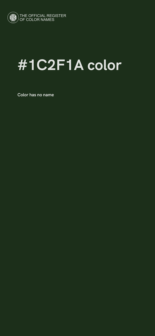#1C2F1A color image