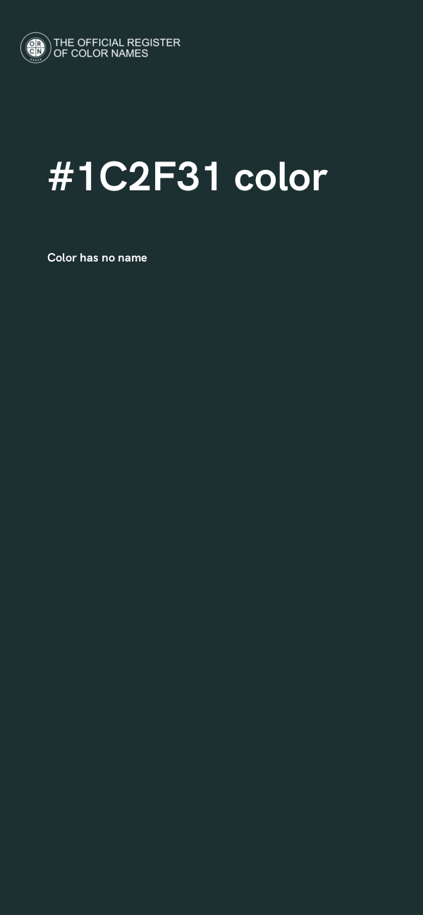 #1C2F31 color image