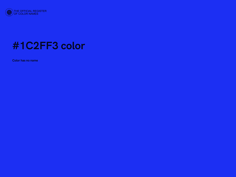 #1C2FF3 color image