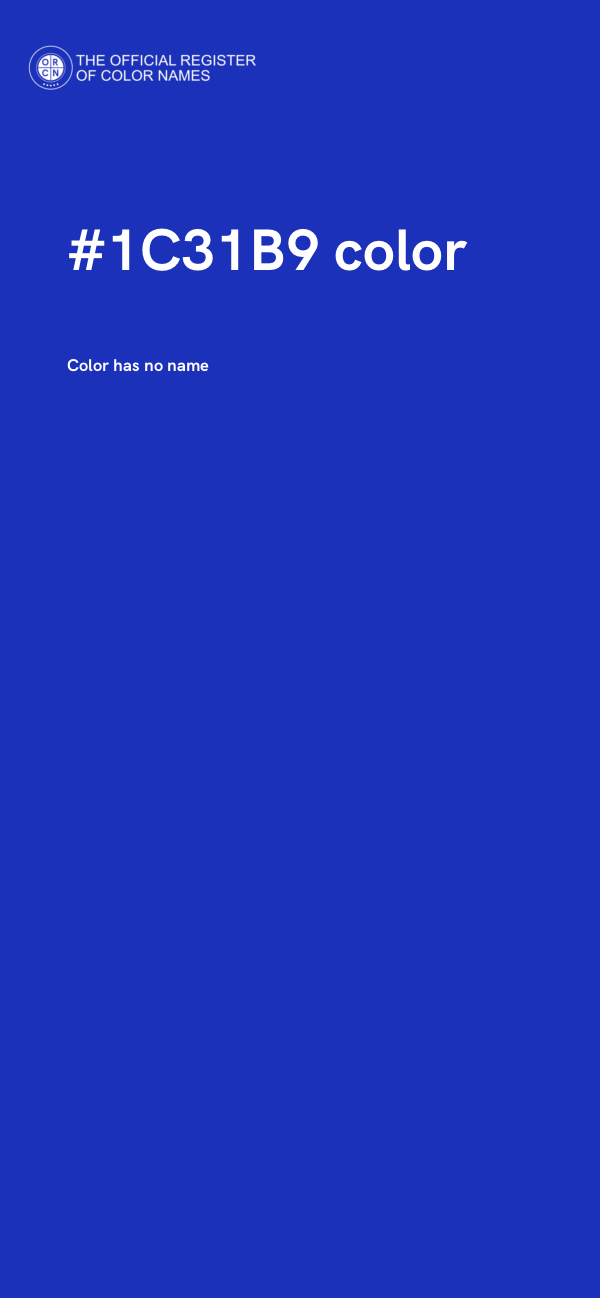 #1C31B9 color image