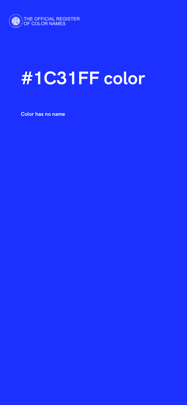 #1C31FF color image