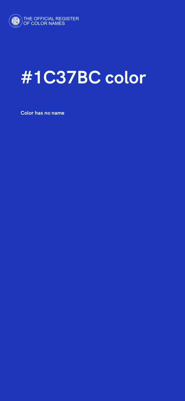 #1C37BC color image
