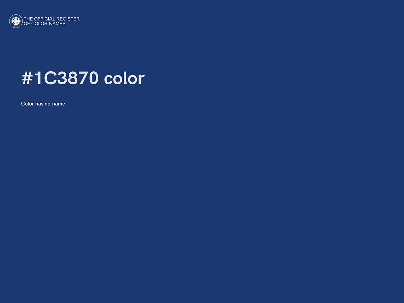 #1C3870 color image