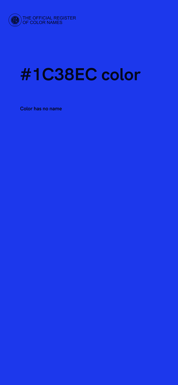 #1C38EC color image