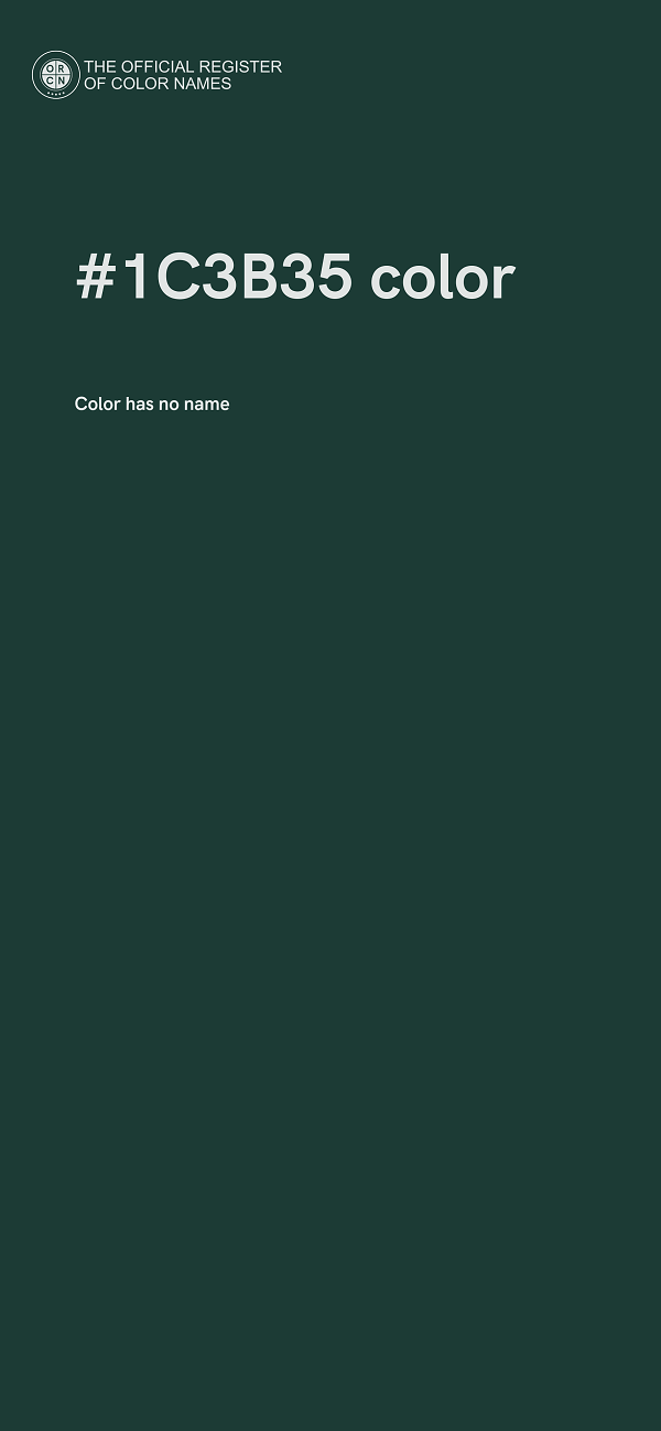 #1C3B35 color image