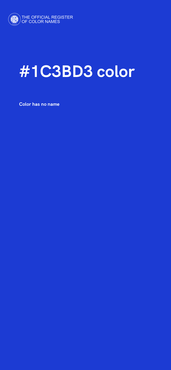 #1C3BD3 color image