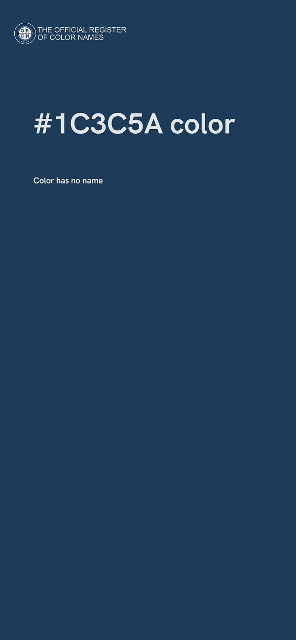 #1C3C5A color image