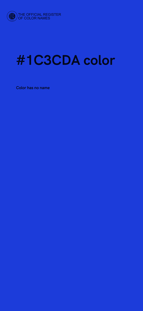 #1C3CDA color image