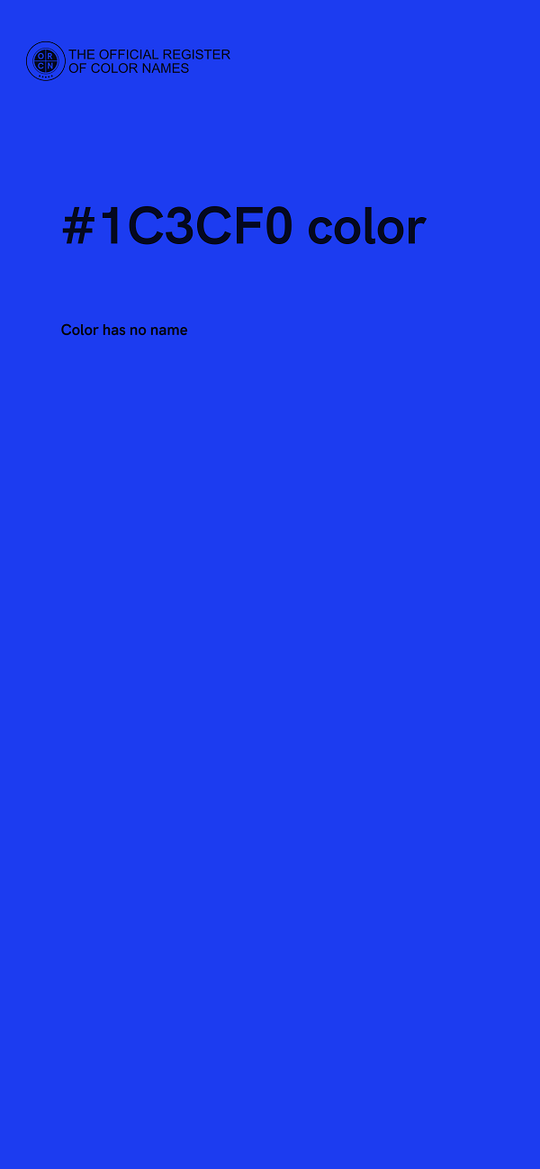 #1C3CF0 color image